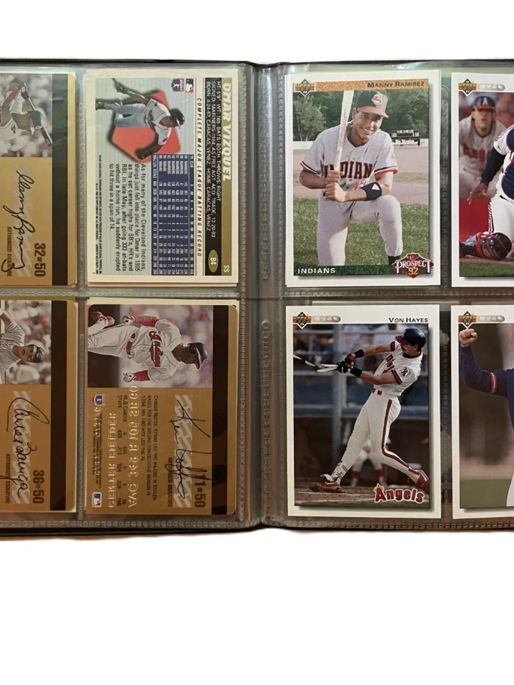 41 Card Lot 1980s-90s Cleveland Indians Trading Cards Album